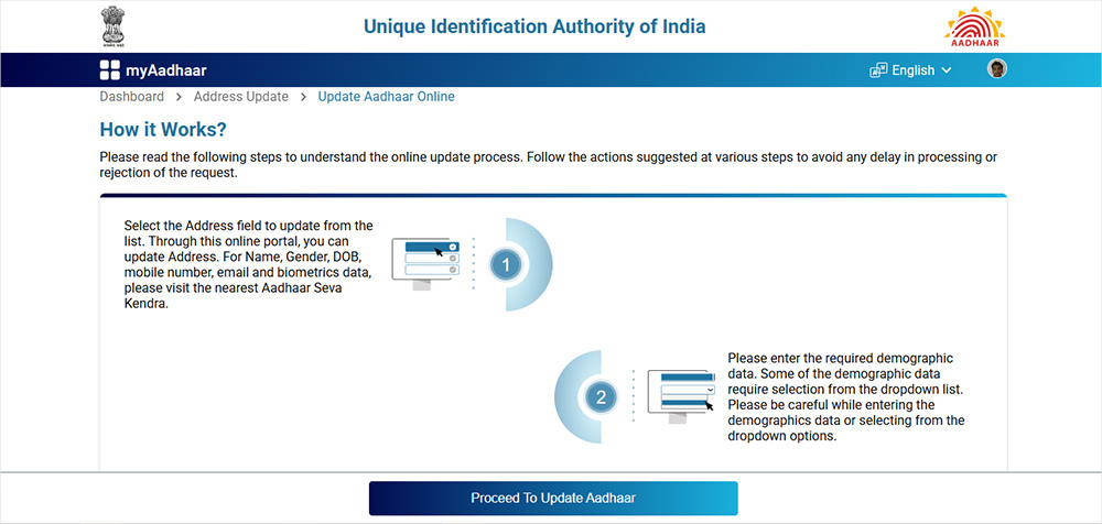 Step-by-Step Guide to Update Address in Aadhaar Online